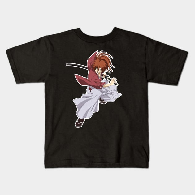 Hitokiri Battosai Kids T-Shirt by AnimeTee